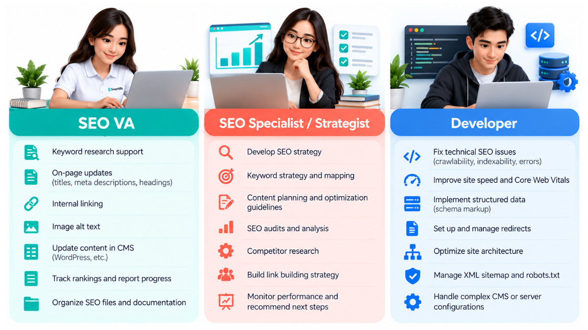 Who Handles Which SEO Task