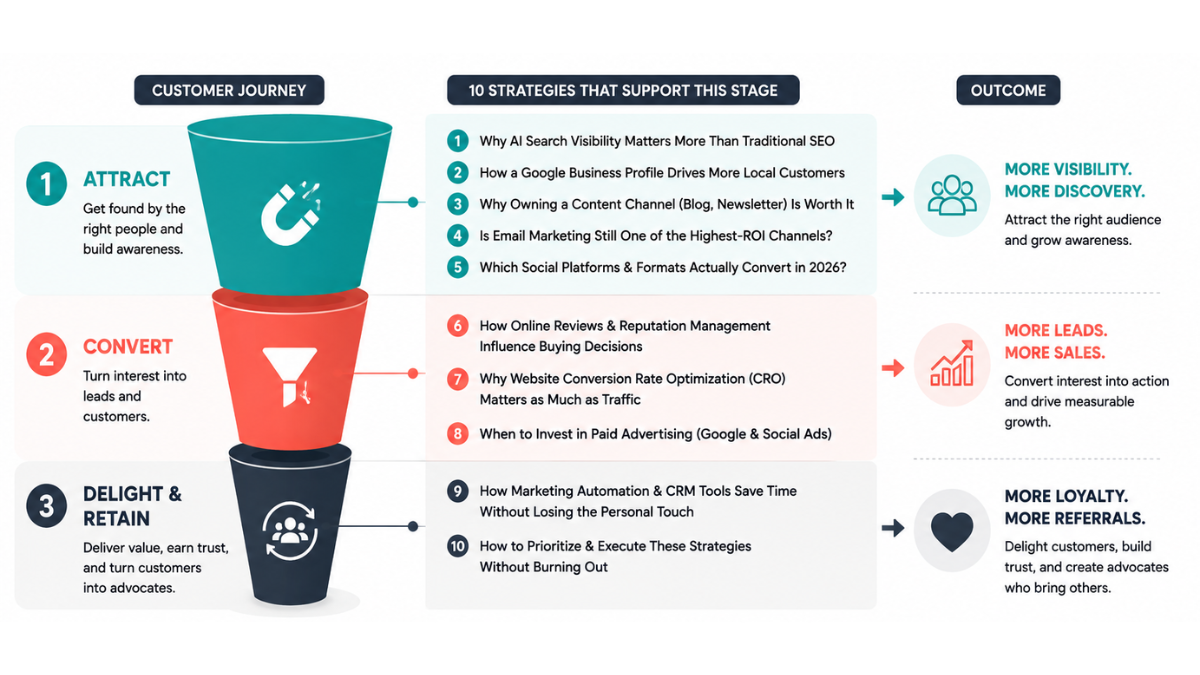 Attract → Engage → Convert Funnel