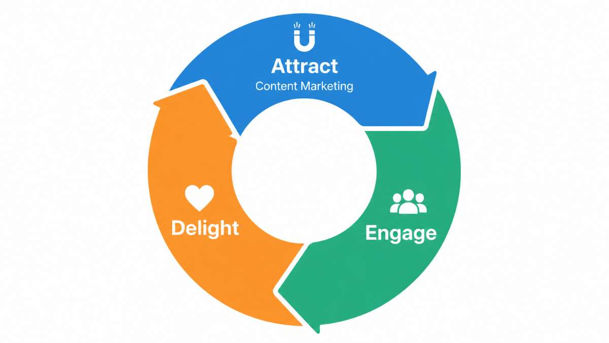 What inbound marketing includes