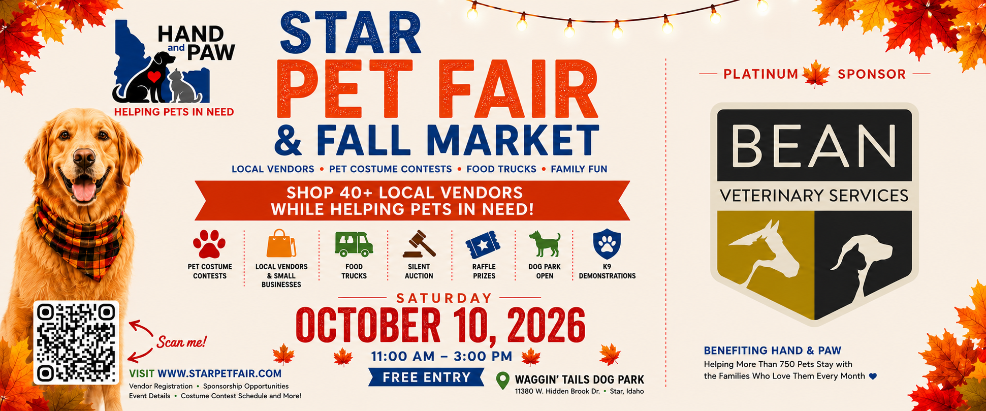 Event flyer for the Star Pet Fair on Saturday October 10, 2026