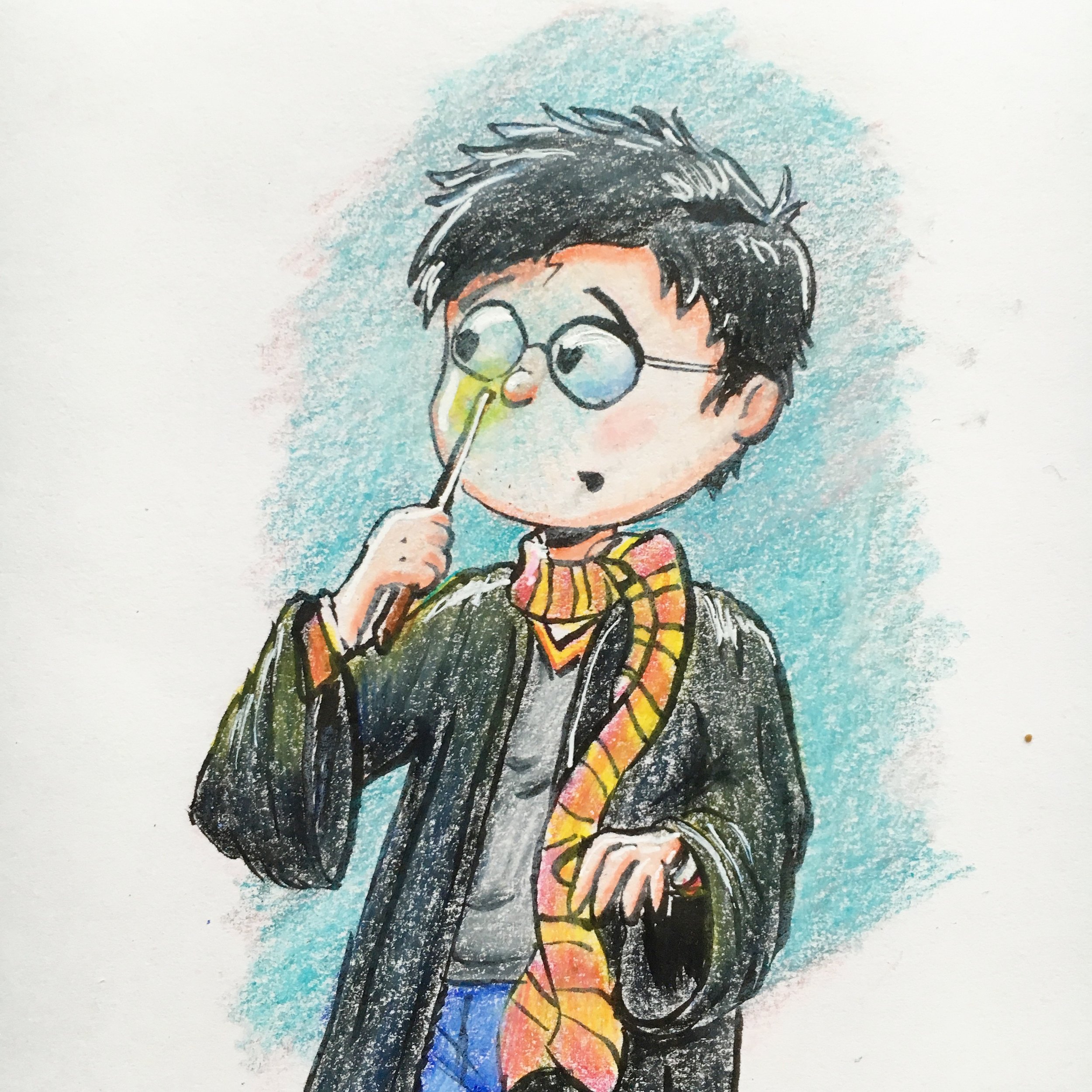 Harry Potter sketch. Made with Prismacolor pencils.
