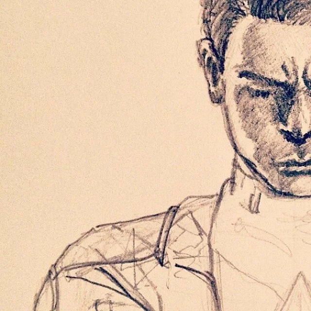 Captain America pencil sketch.