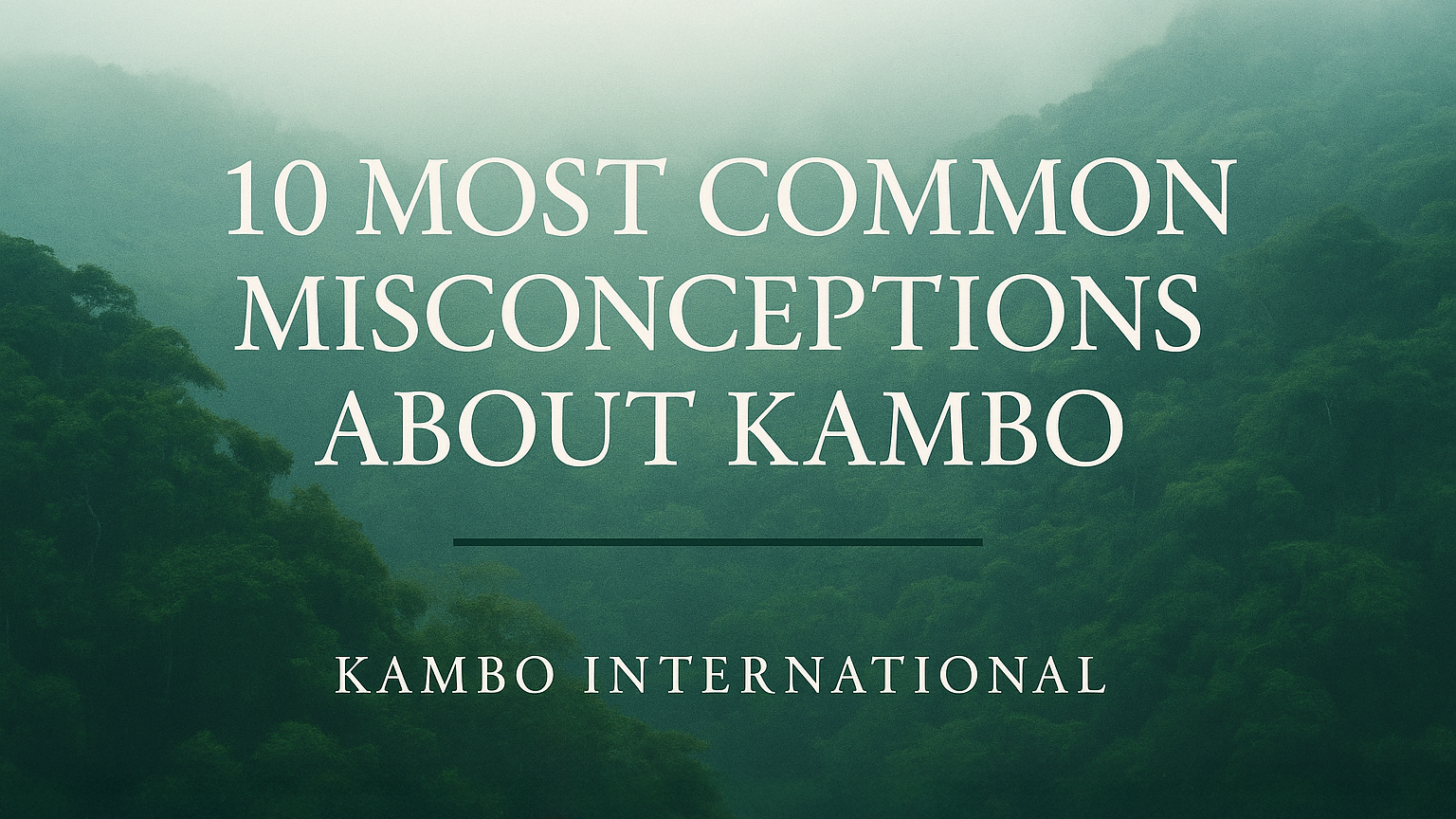 10 most common misconceptions about Kambo (and 1 Bonus Fact!)