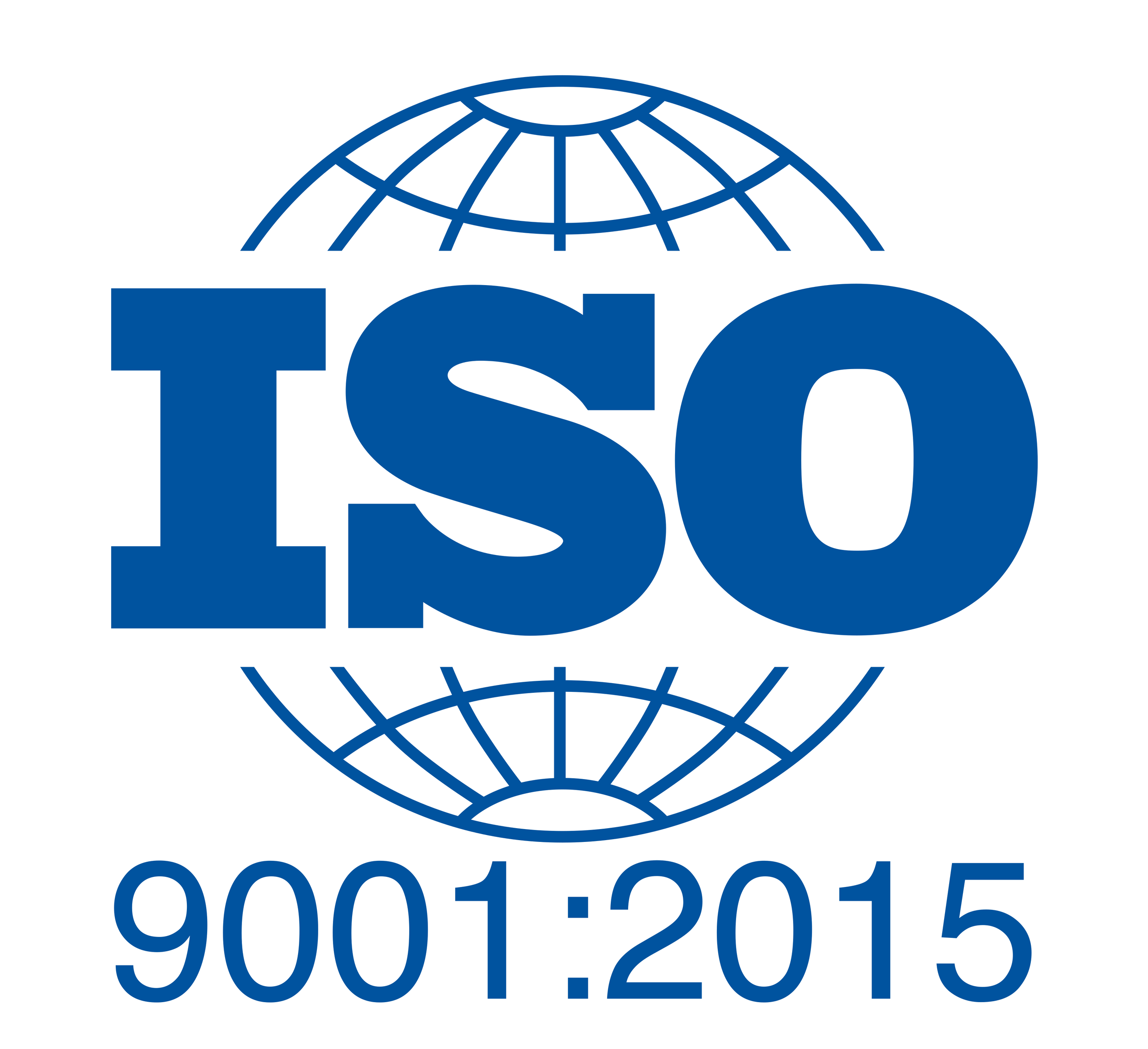 ISO 9001:2015 certification logo.