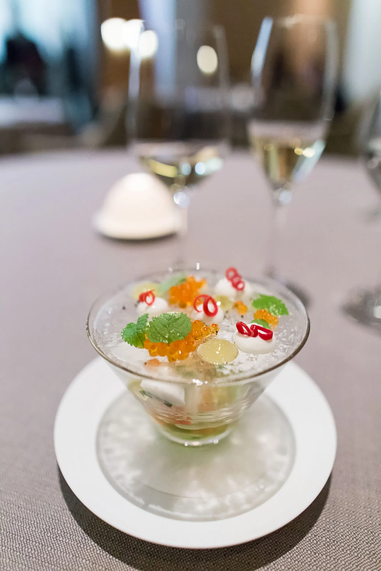 Alaskan King Crab - Sudachi, cucumber, lemon mint