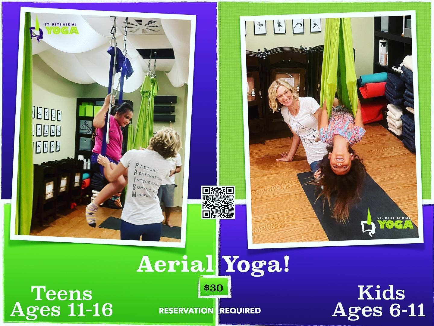 Kids Yoga! Teen Yoga! 

Aerial Yoga w/mindfulness and breath training plus a whole lot of fun!!! 

Every last Saturday of the month. Noon for kids
1PM for teens
$30 PRE-REGISTRATION REQUIRED

#yoga #yoga4kids #aerialyoga #hammockyoga #stpetebeachfl #