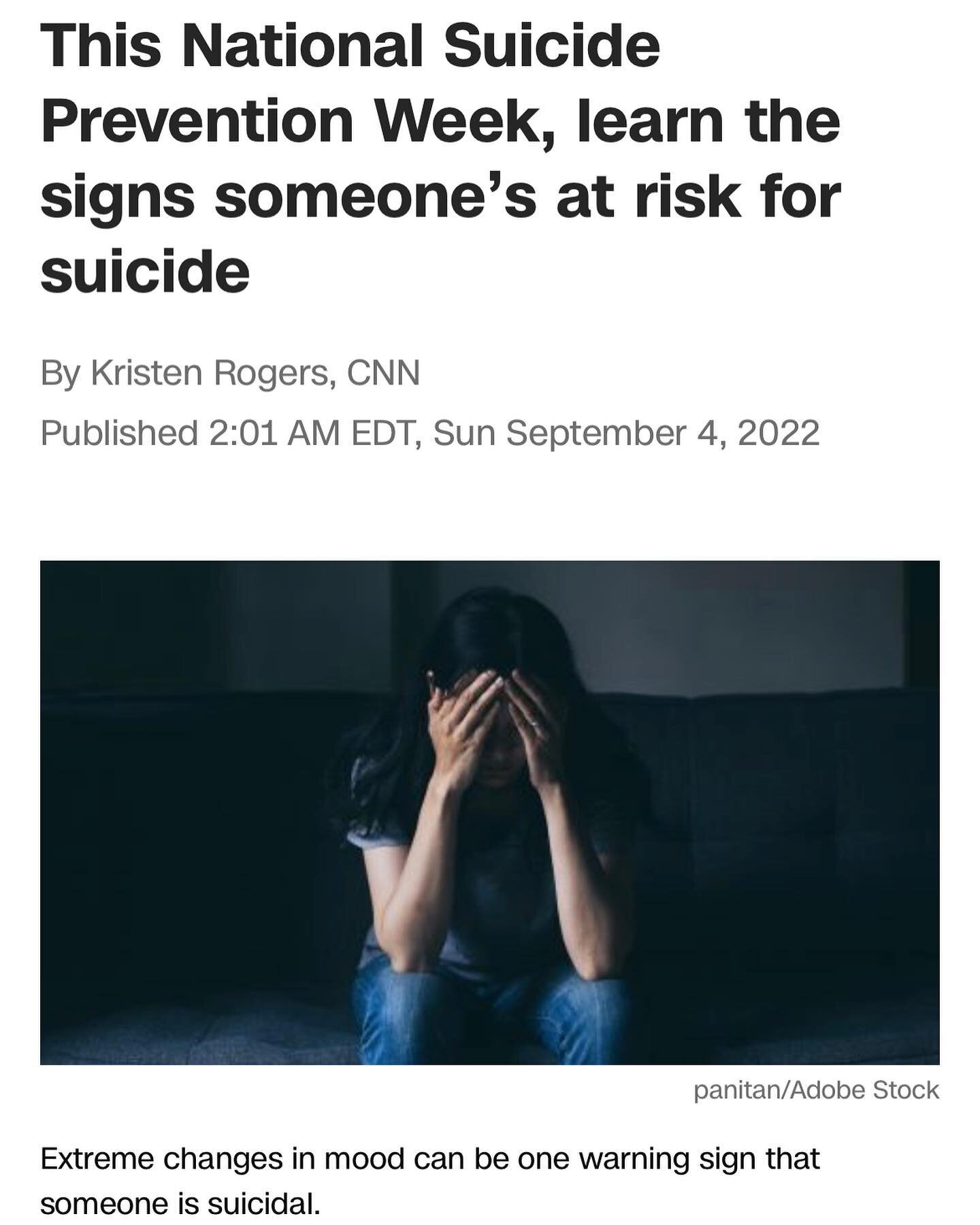 THIS IS CLOSE &amp; NEAR TO US @thecentrespb 

🎗Suicide Awareness &amp; Prevention 🎗

If ALL you do is read this article from CNN you&rsquo;ll be doing SOMETHING&hellip; 

Get informed&hellip; know the signs, what to say &amp; how to say it 🎗💚 in
