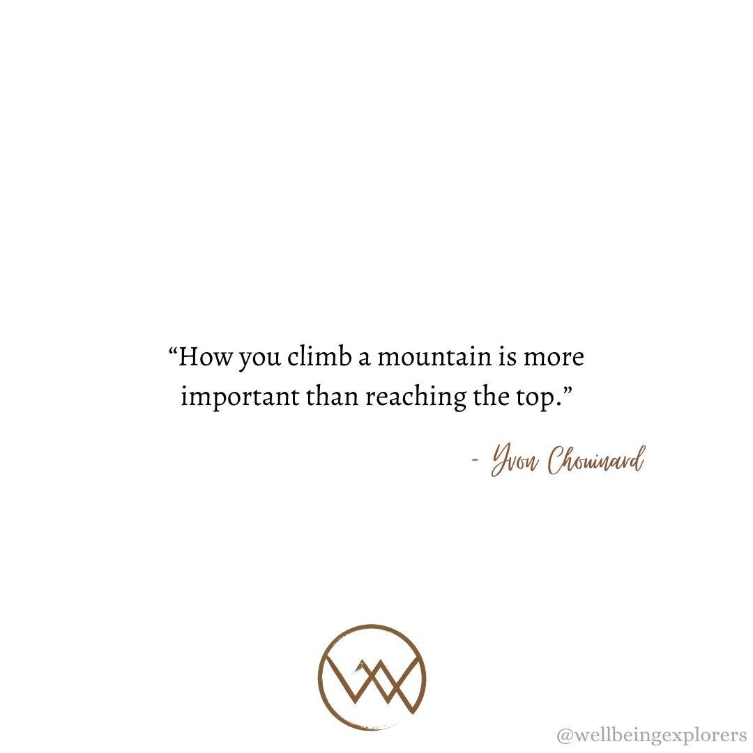 It's the process.⁠
⁠
Not the outcome.⁠
⁠
What mountain in your life are you trying to reach the top of? ⁠
⁠
Where are you focusing on the summit rather than the journey?⁠
⁠
How can you implement an adventurous way of being to enjoy the process and im