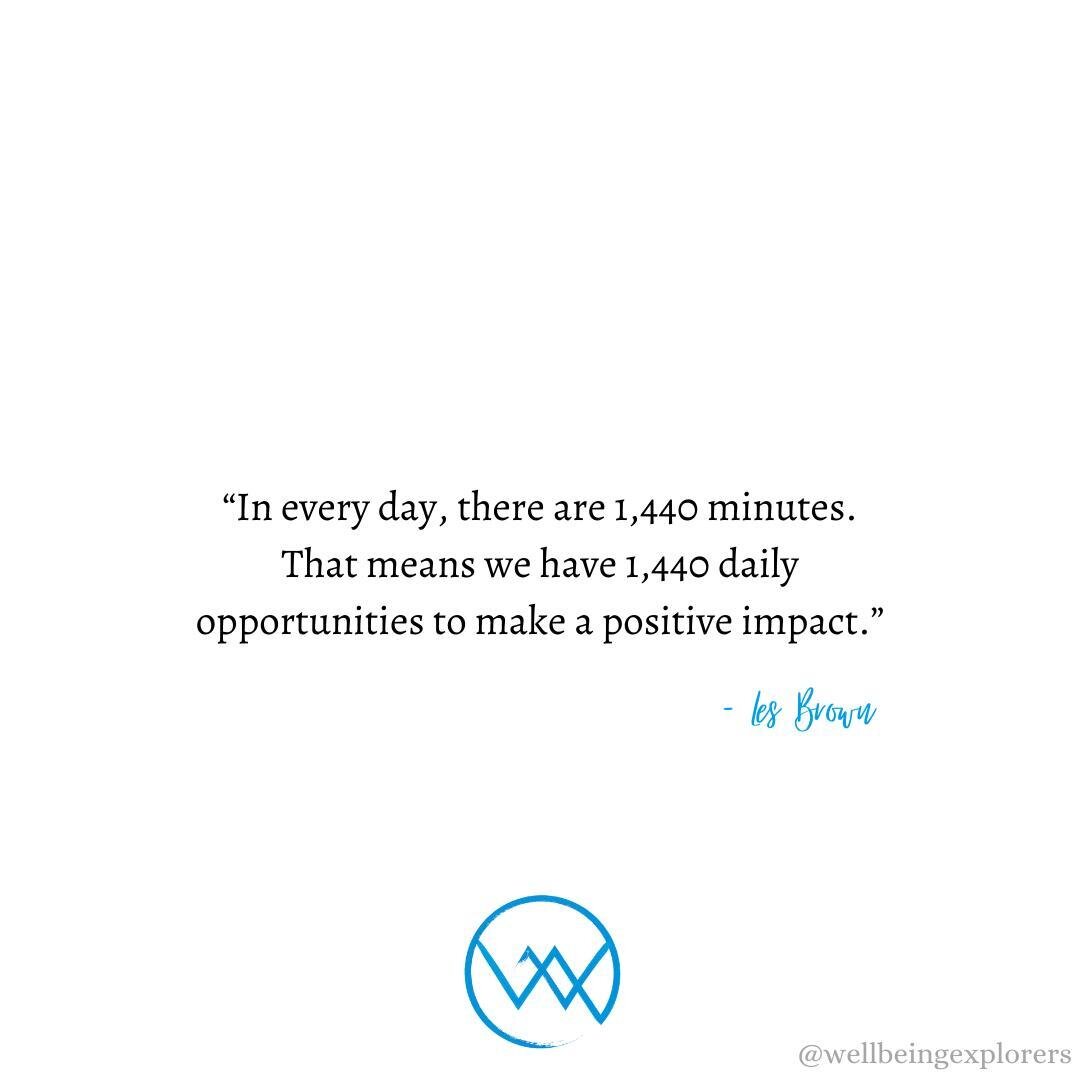 ...and if you count the second it brings it to 86,400⁠
⁠
That's a lot of opportunities.⁠
⁠
What are you going to do today with all these opportunities? ⁠
⁠
1,440 minutes...⁠
⁠
#Wellbeingexplorers #iamawellbeingexplorer #Startexploringtoday #wellbeing