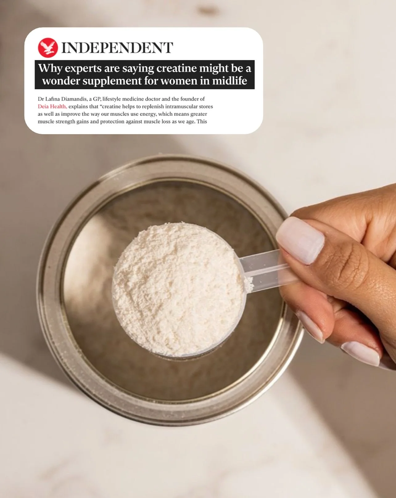 @drldiamandis @deiahealth x @the.independent 🥄 @emilielaviniauk