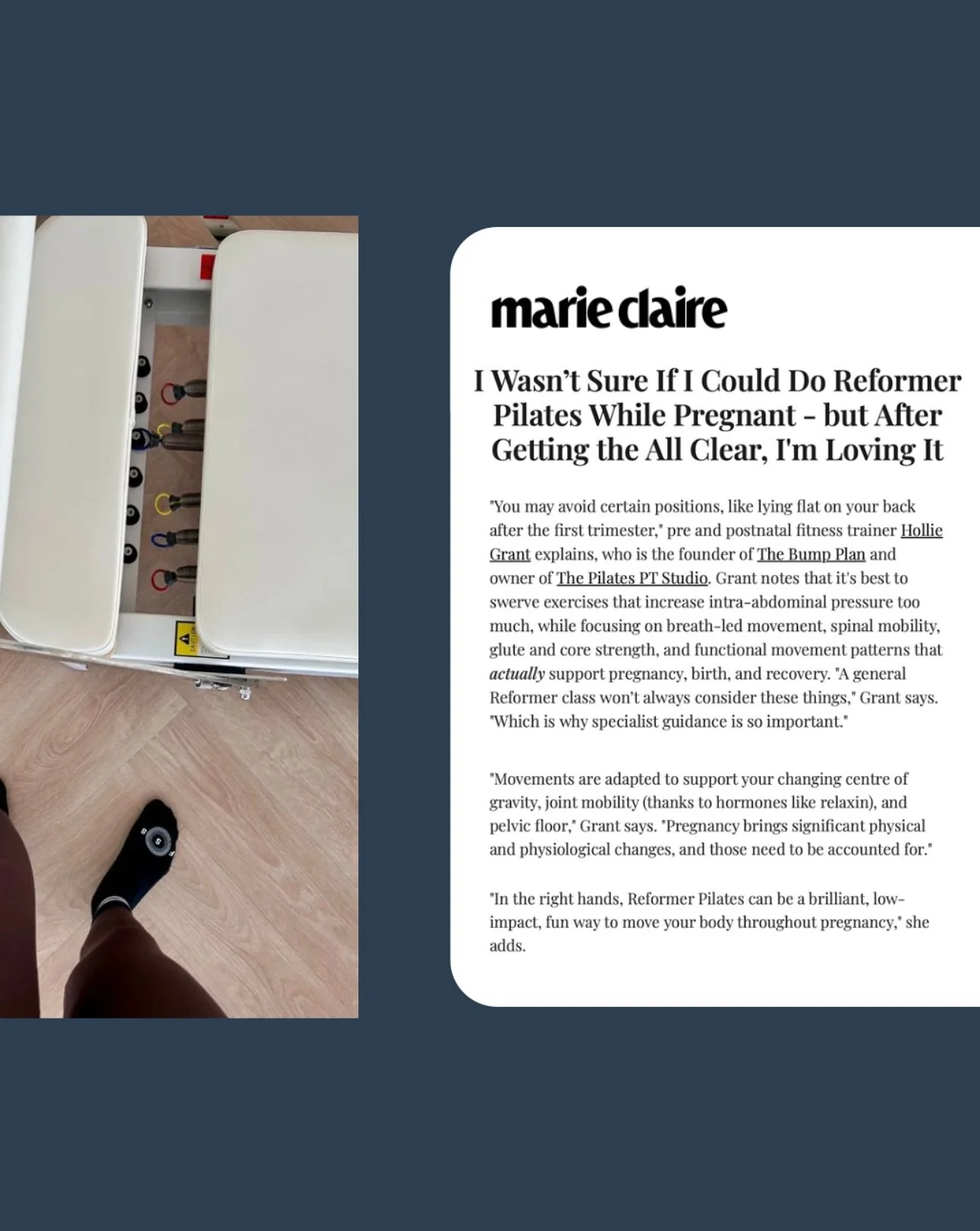 @thepilatespt @thebumpplan x @marieclaireuk @rebeccalouiseshepherd 🩷