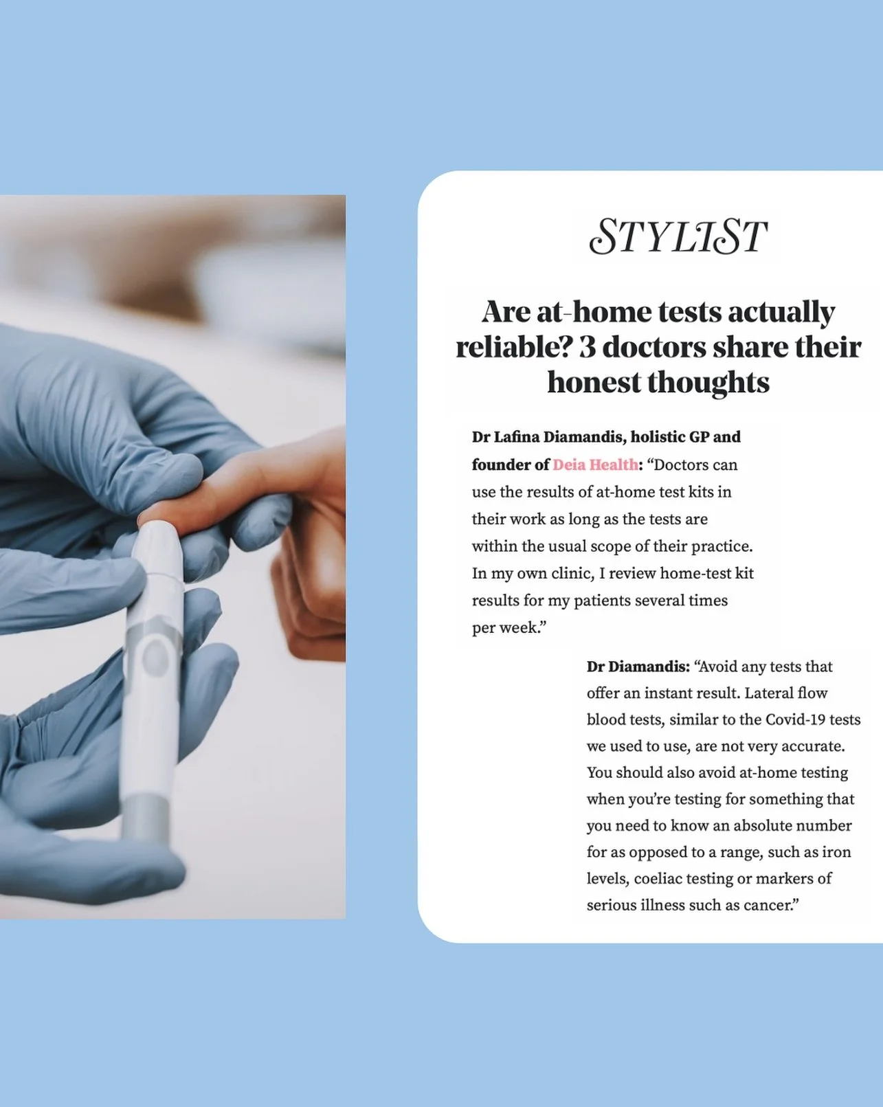 @drldiamandis @deiahealth x @stylistmagazine