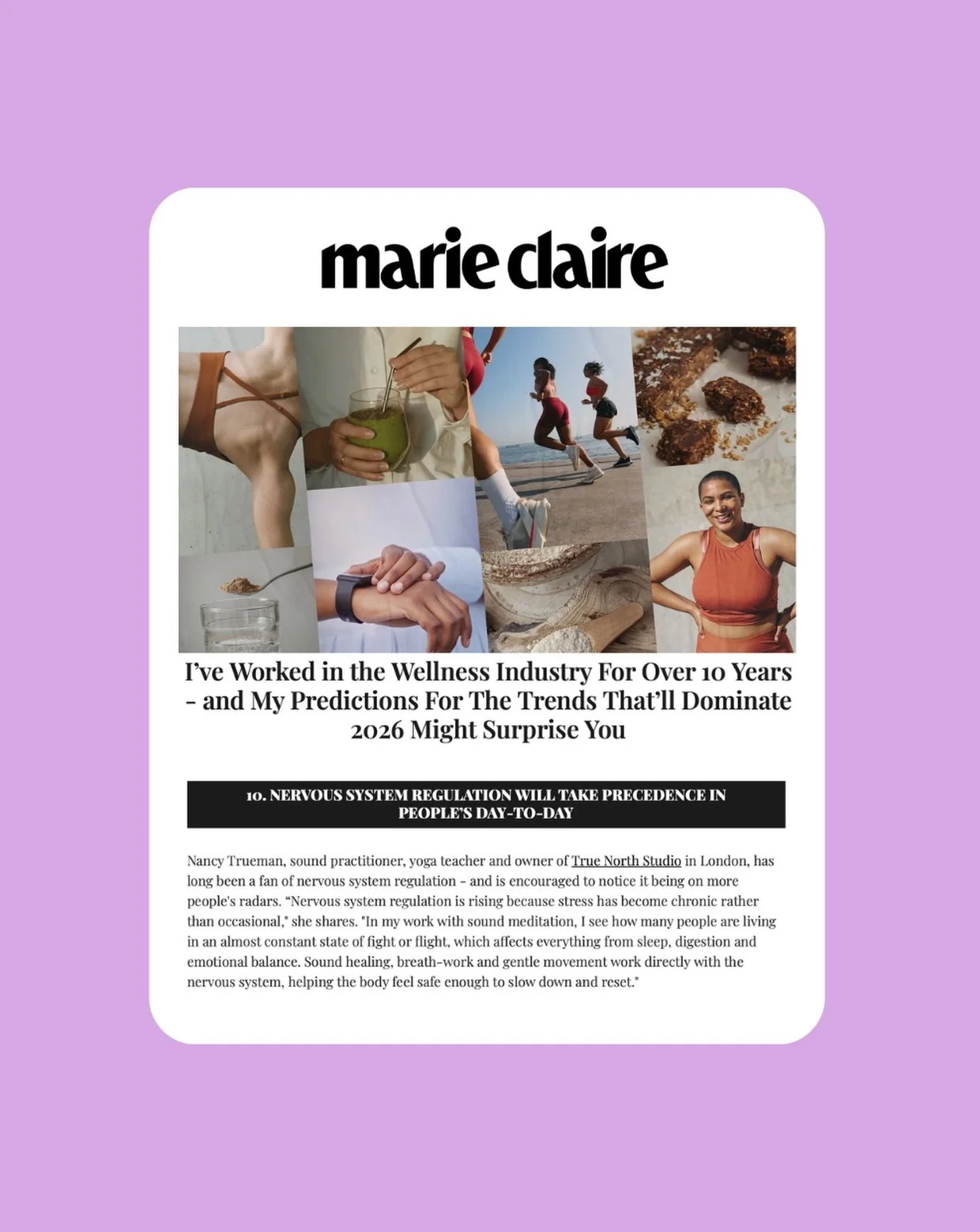 @mytruenorthyoga x @marieclaireuk 🩵 @allyyhead 🫶🏼