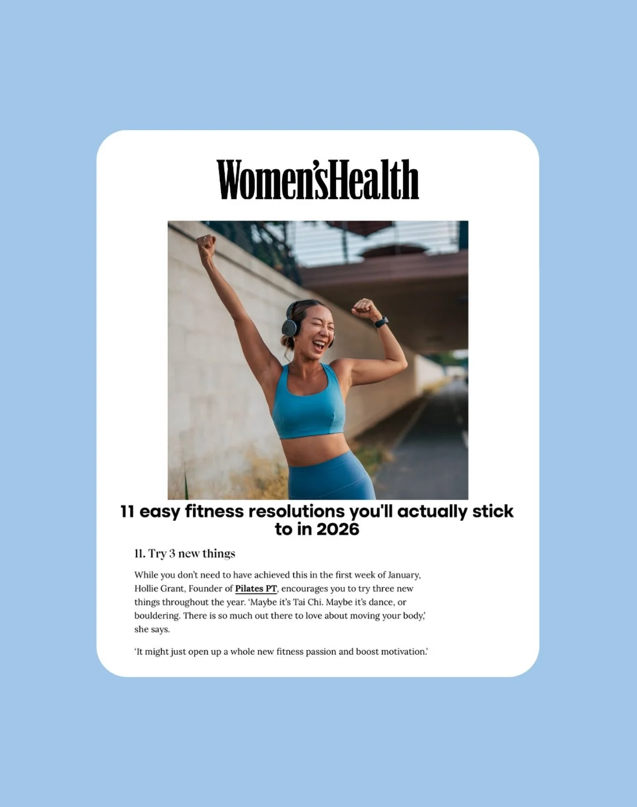 @thepilatespt x @womenshealthuk 🩵