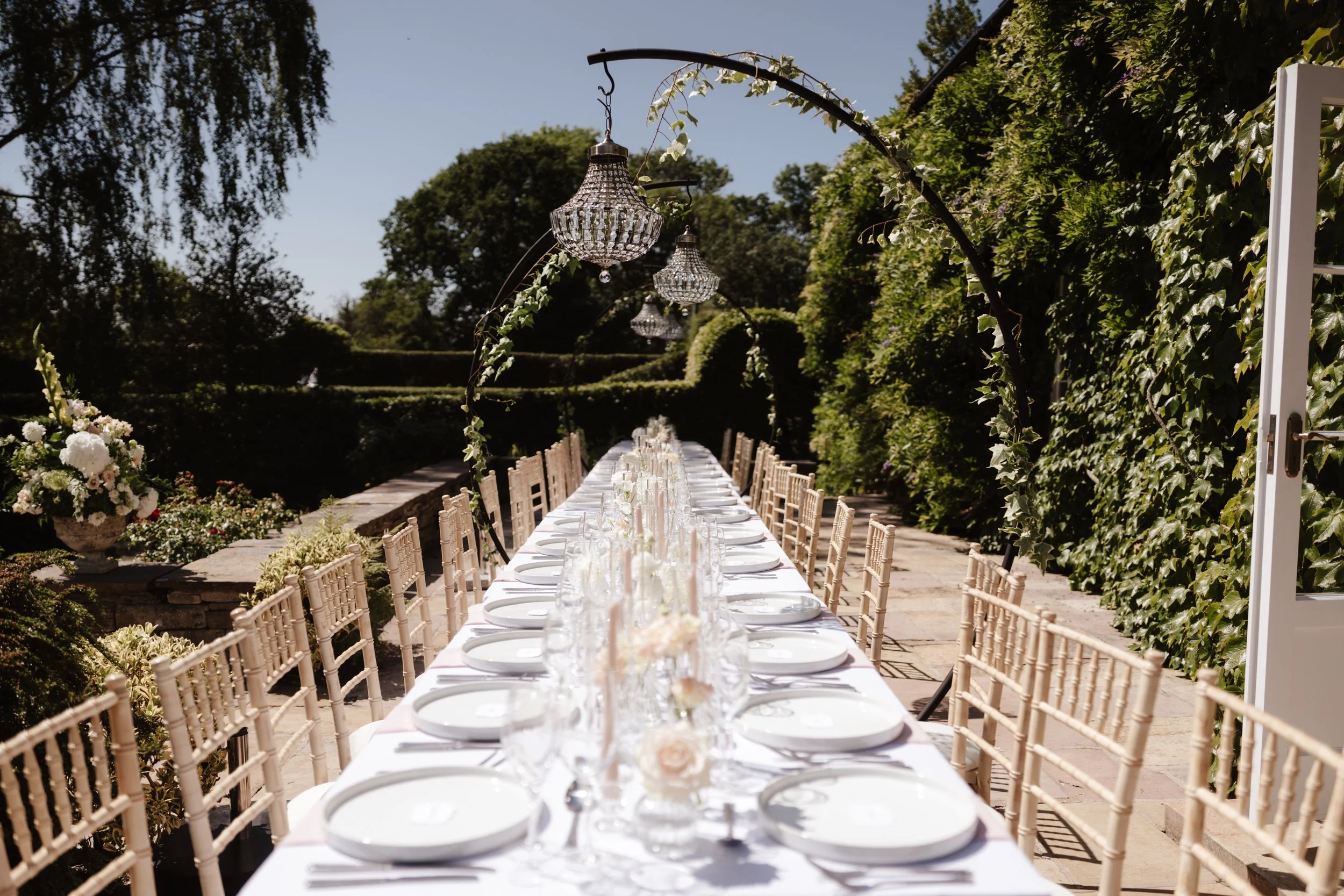 Outdoor weddinh at Hilltop country house, Prestbury