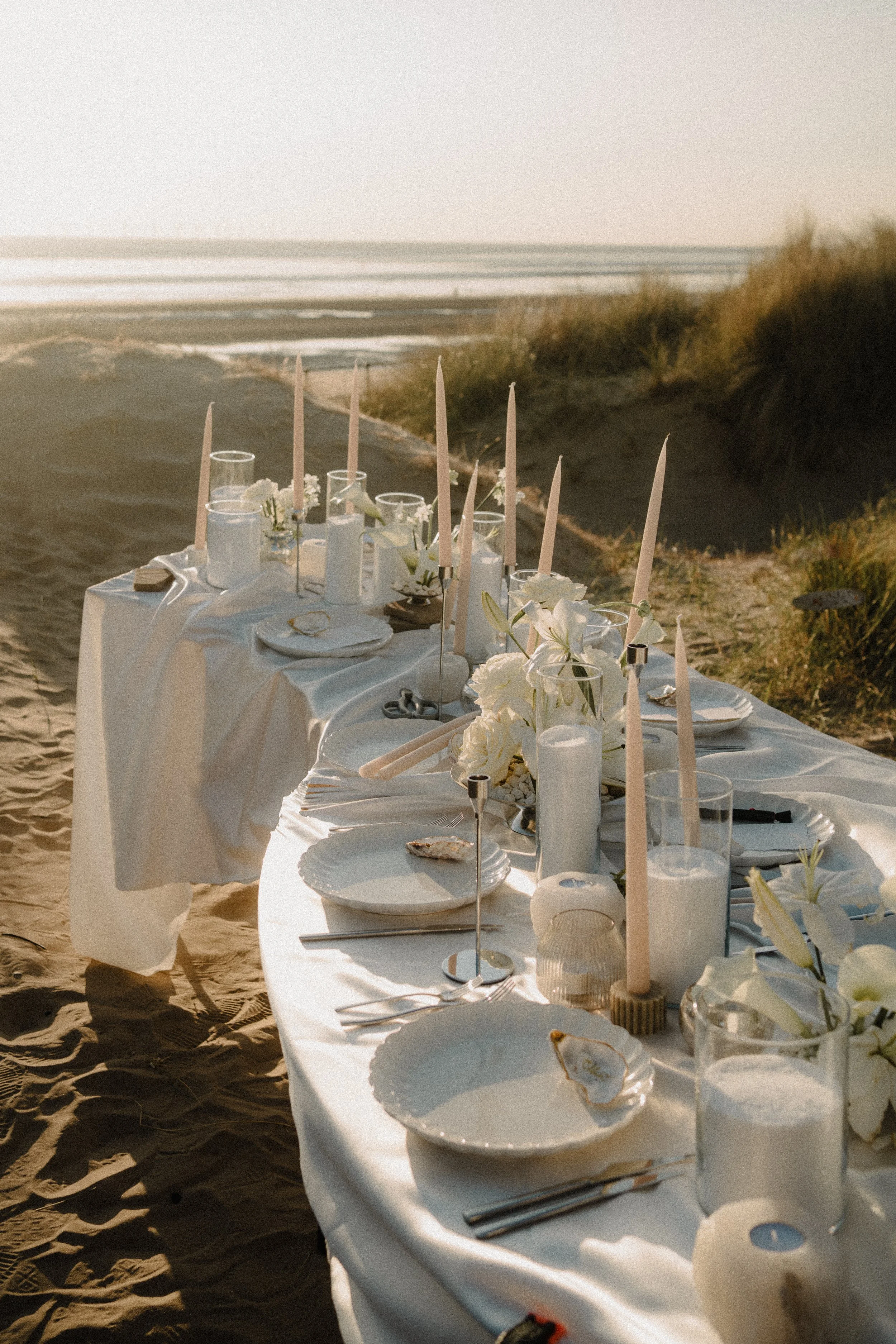 Beach wedding photo shoot