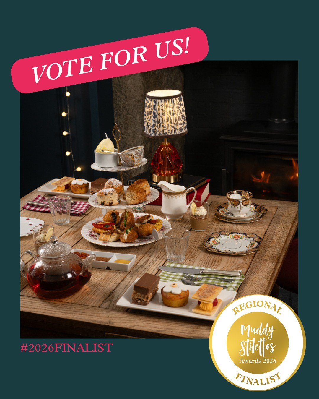 Have you voted for us for Best Afternoon Tea in the Cornwall Muddy Awards 2026?
Thank you so much to everyone who has voted for us already.
Voting is open until the 26th of May.

TO VOTE- Follow this link:
 https://cornwall.muddystilettos.co.uk/award
