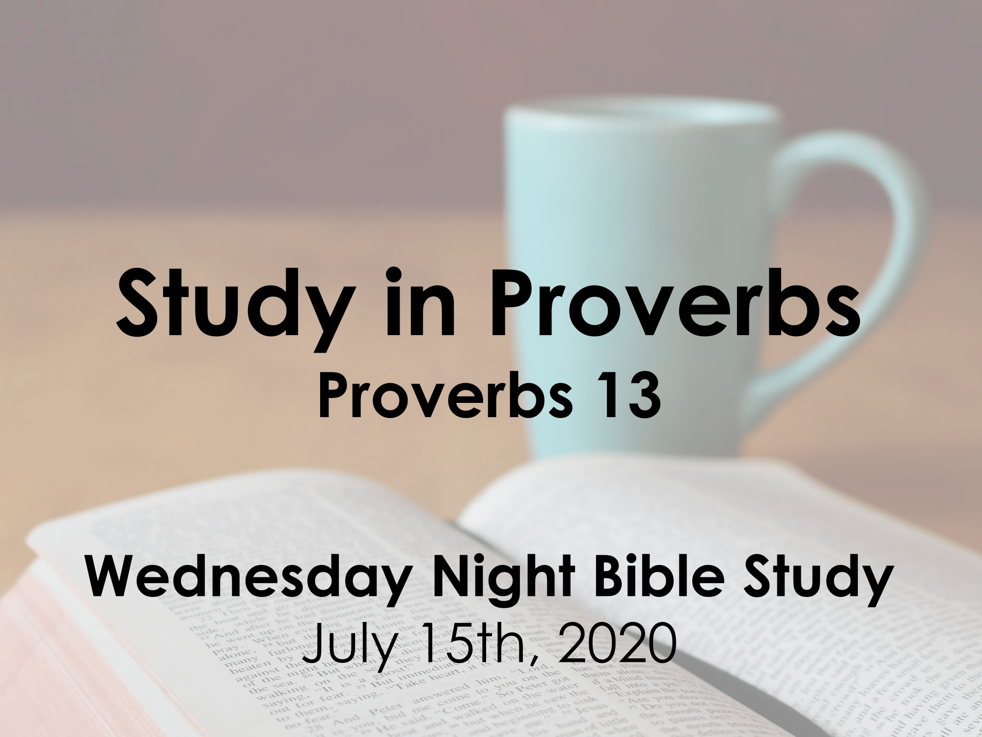 A Study of Proverbs 13