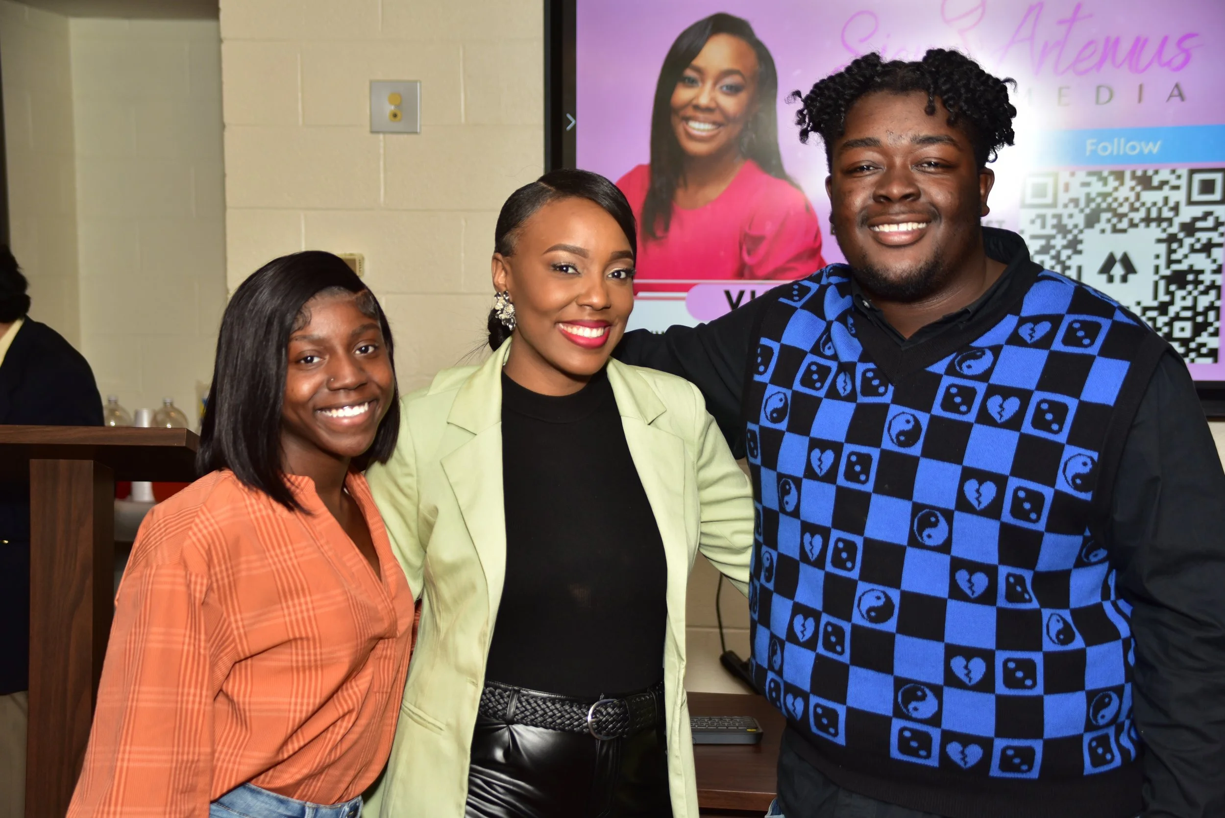 Posing with interns of WIS that I've worked with while speaking at their university SCSU