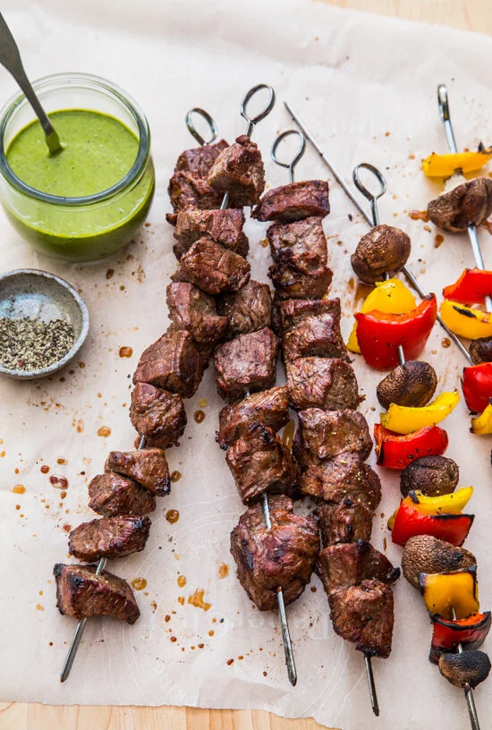 Sunday Supper...Beef Tenderloin + Vegetable Skewers
