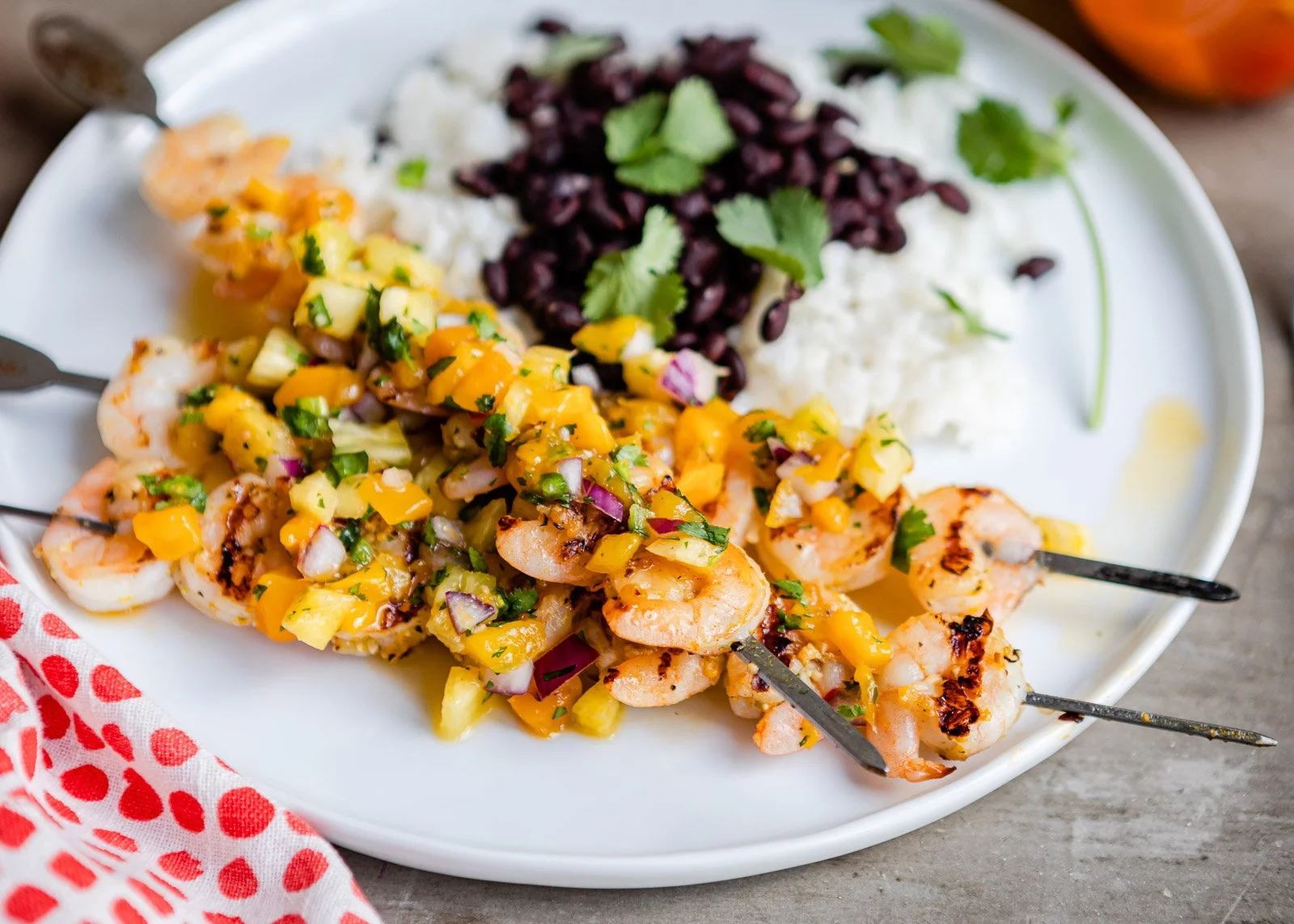 Dinner with the Family..Grilled Shrimp Skewers