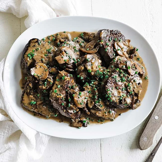 Dinner with the Family..Steak Diane