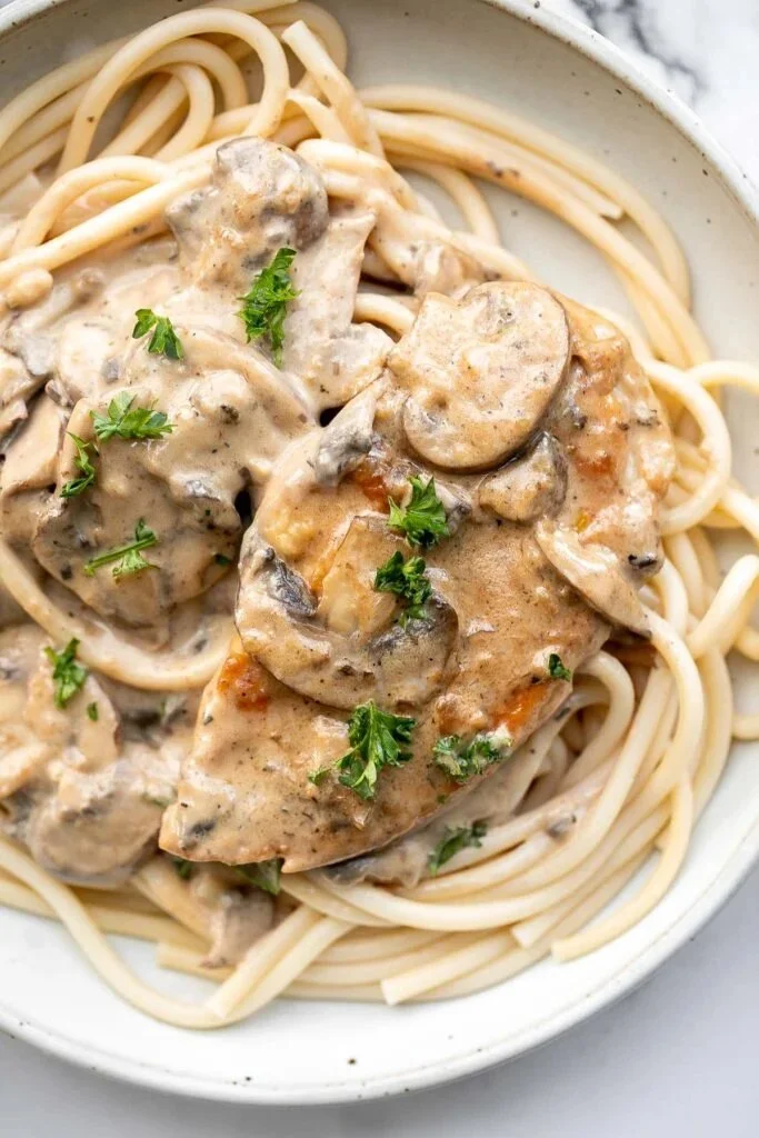 "Guest Chef Dinner" with the Family...Creamy Chicken + Mushrooms