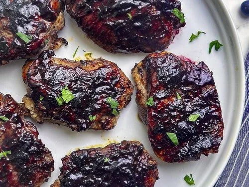 Dinner with the Family...BBQ Chicken with Blueberry Sauce