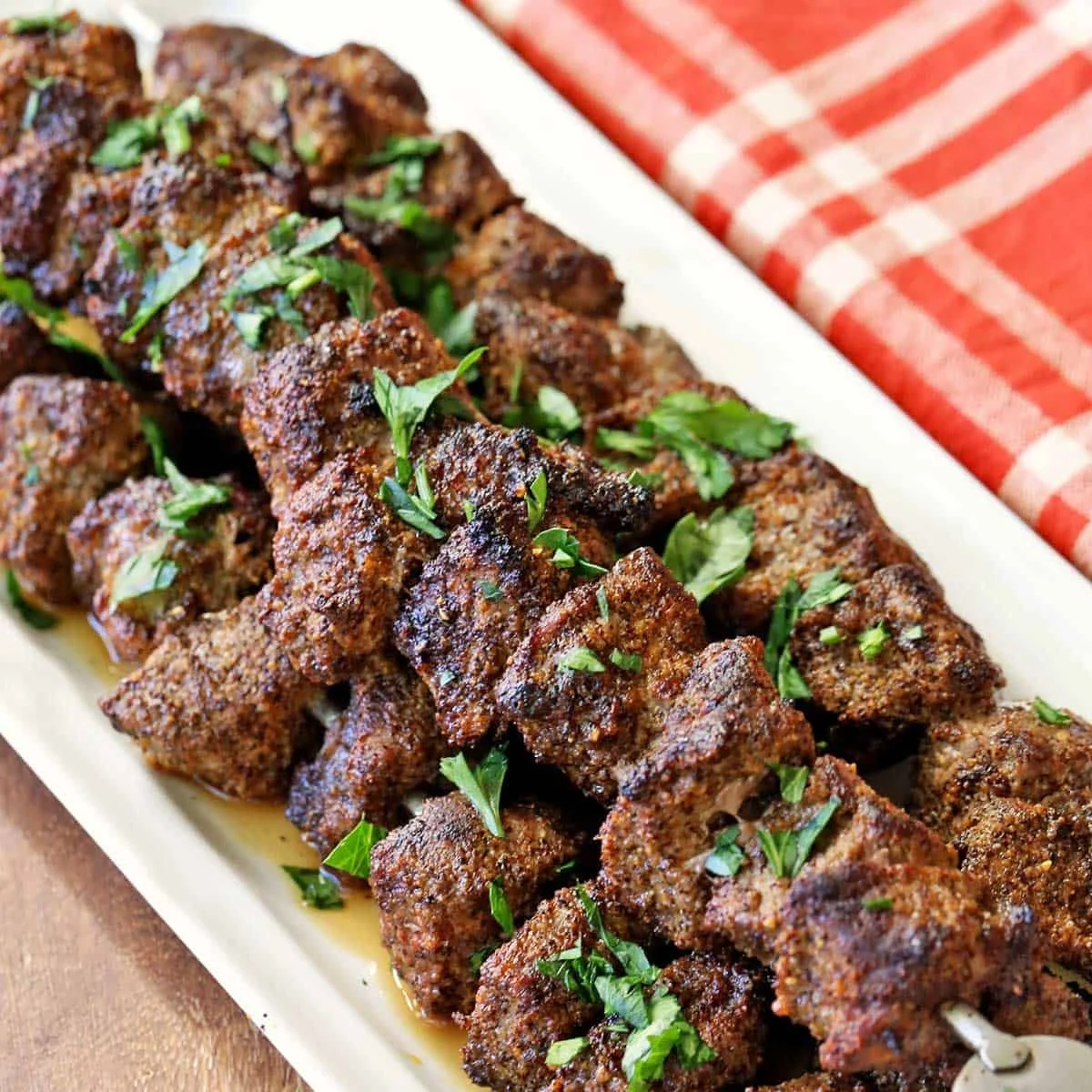 Dinner with the Family...Grilled Beef Tenderloin Skewers