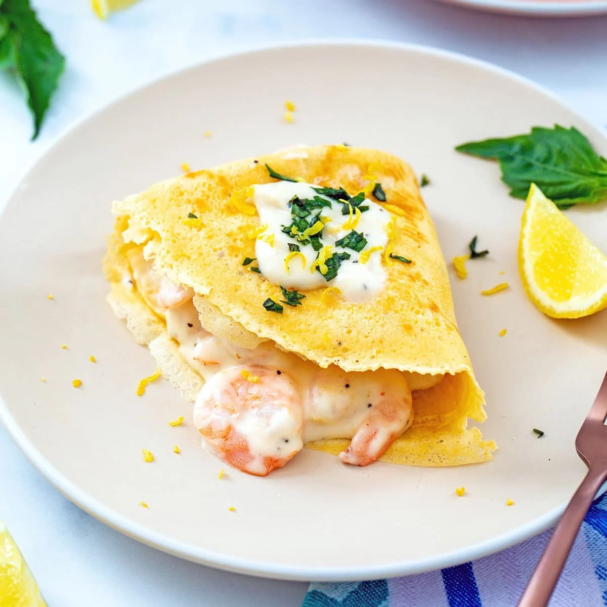 Dinner with the Family...Seafood Crepes