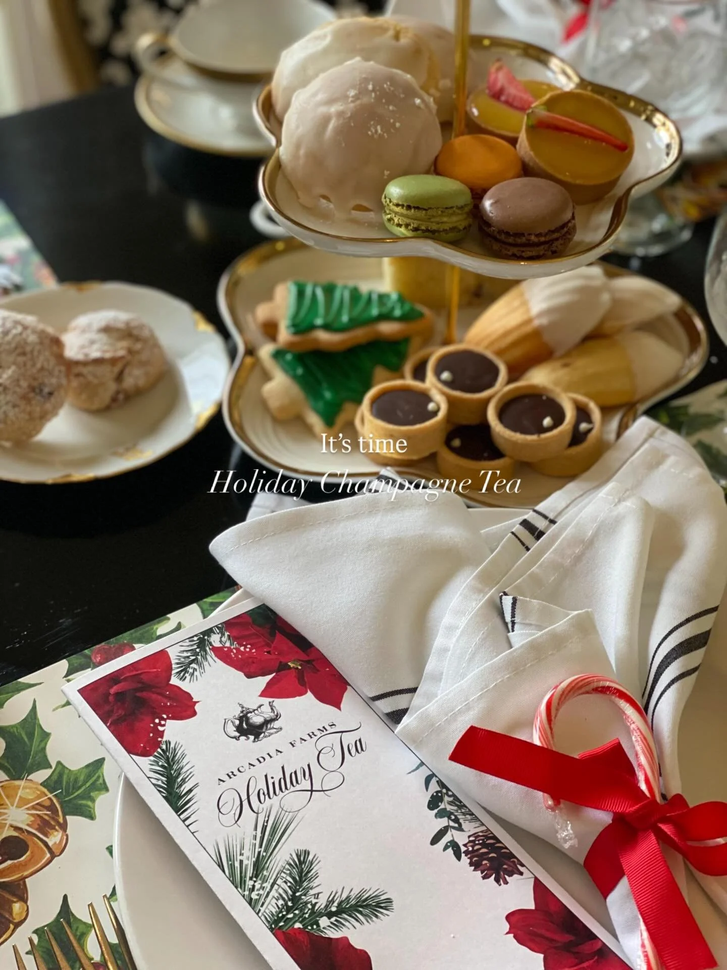 Holiday Champagne Tea is waiting for you 🥂🫖 

Join us at Arcadia Farms Caf&eacute; for one of our final Holiday Champagne Tea gatherings of the season, taking place December 16th, 17th &amp; 18th. We still have a few seats available and would love 