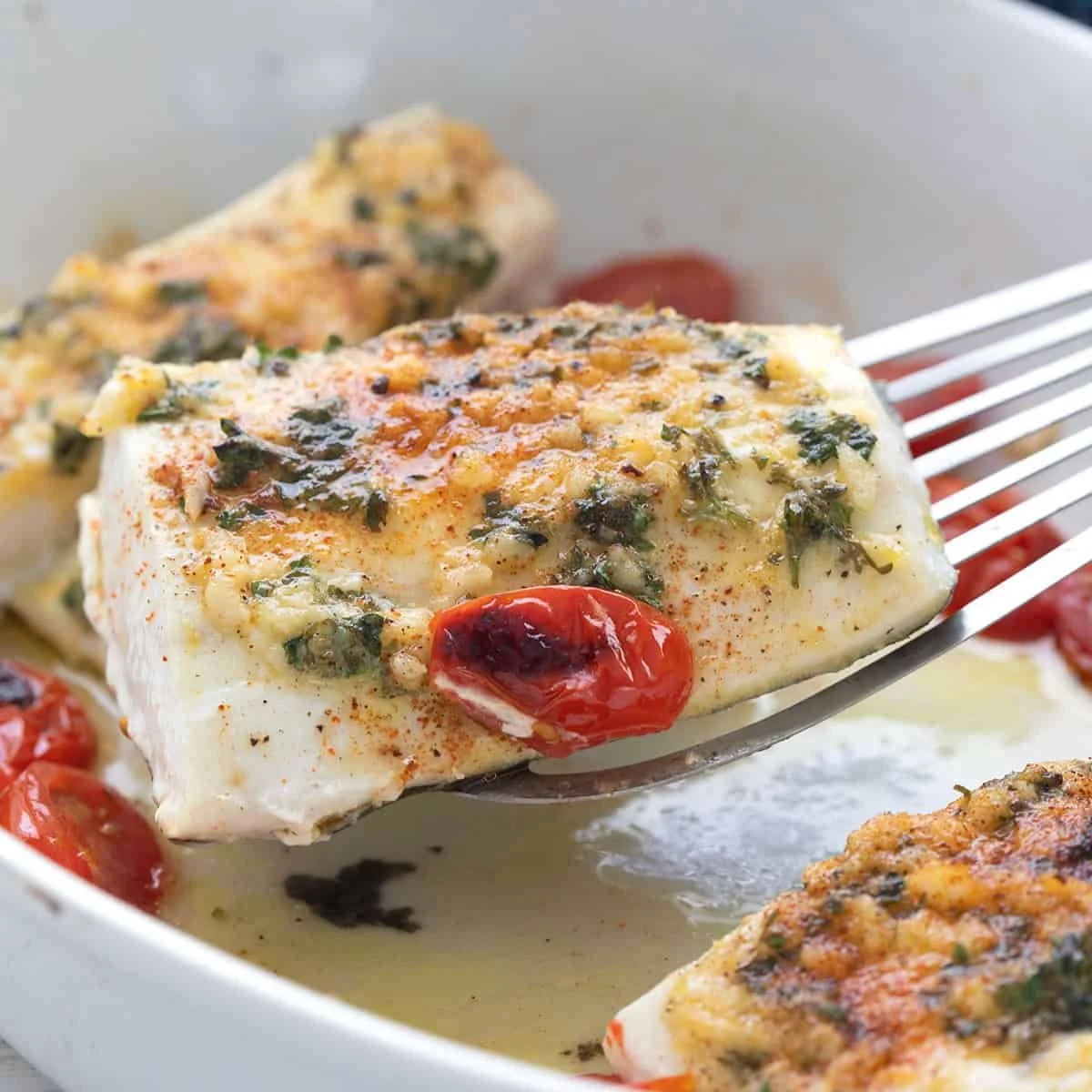 Sunday Supper...Baked Halibut