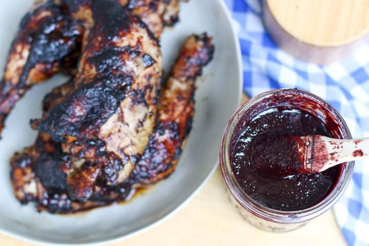 Sunday Supper...BBQ Chicken with Blueberry Chipotle Sauce