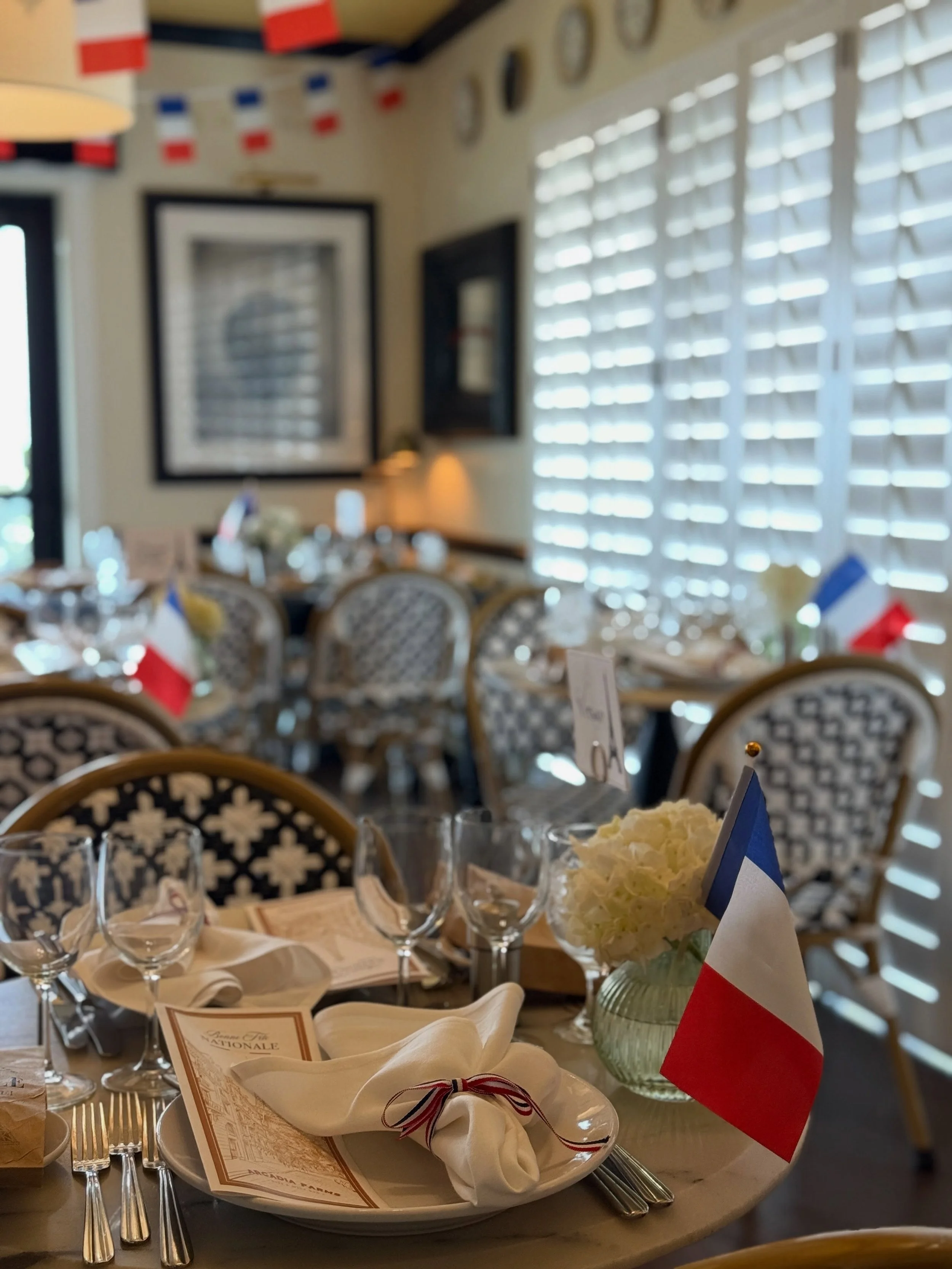 Vive la France! 🇫🇷🥂 We&rsquo;re counting down to our 8th Annual Bastille Day Celebration Dinner. ✨

Every year, this evening is one of our absolute favorites, and once again, this year&rsquo;s dinner sold out in record time! We can&rsquo;t wait to