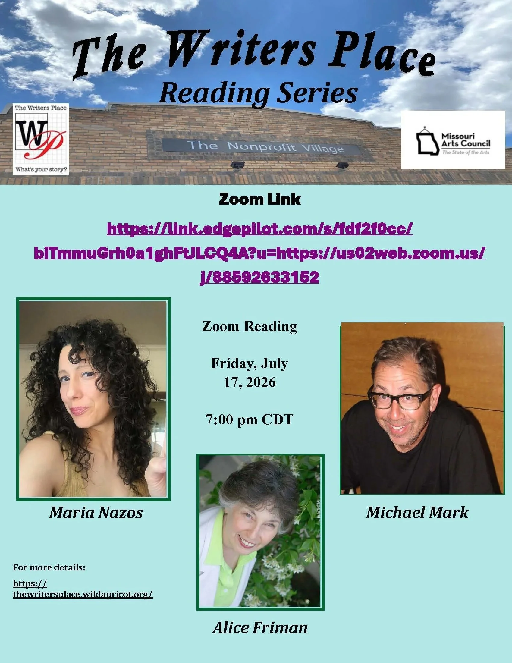 The Writers Place TWP Reading Series 