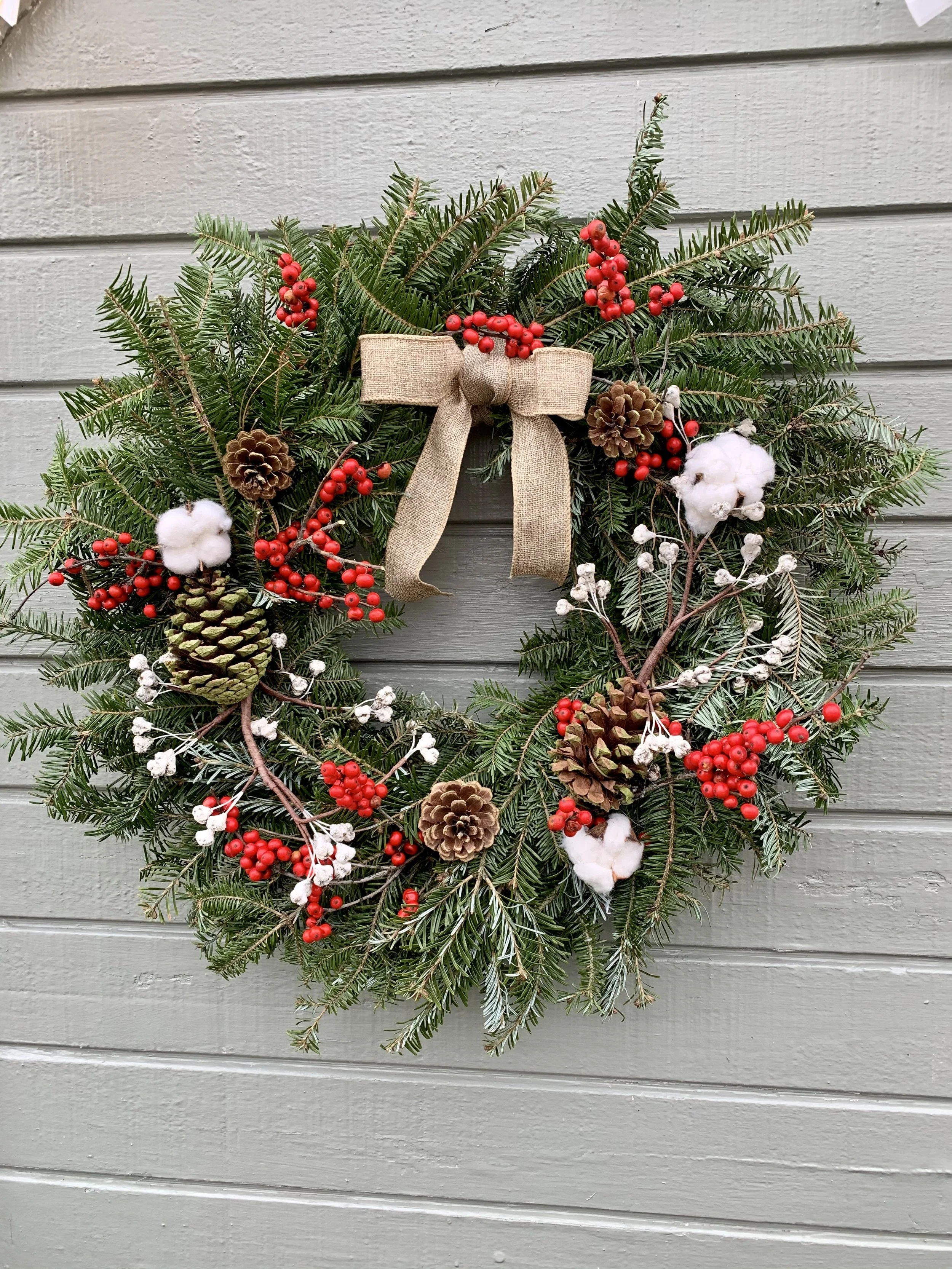 fresh floral christmas wreath in westfield