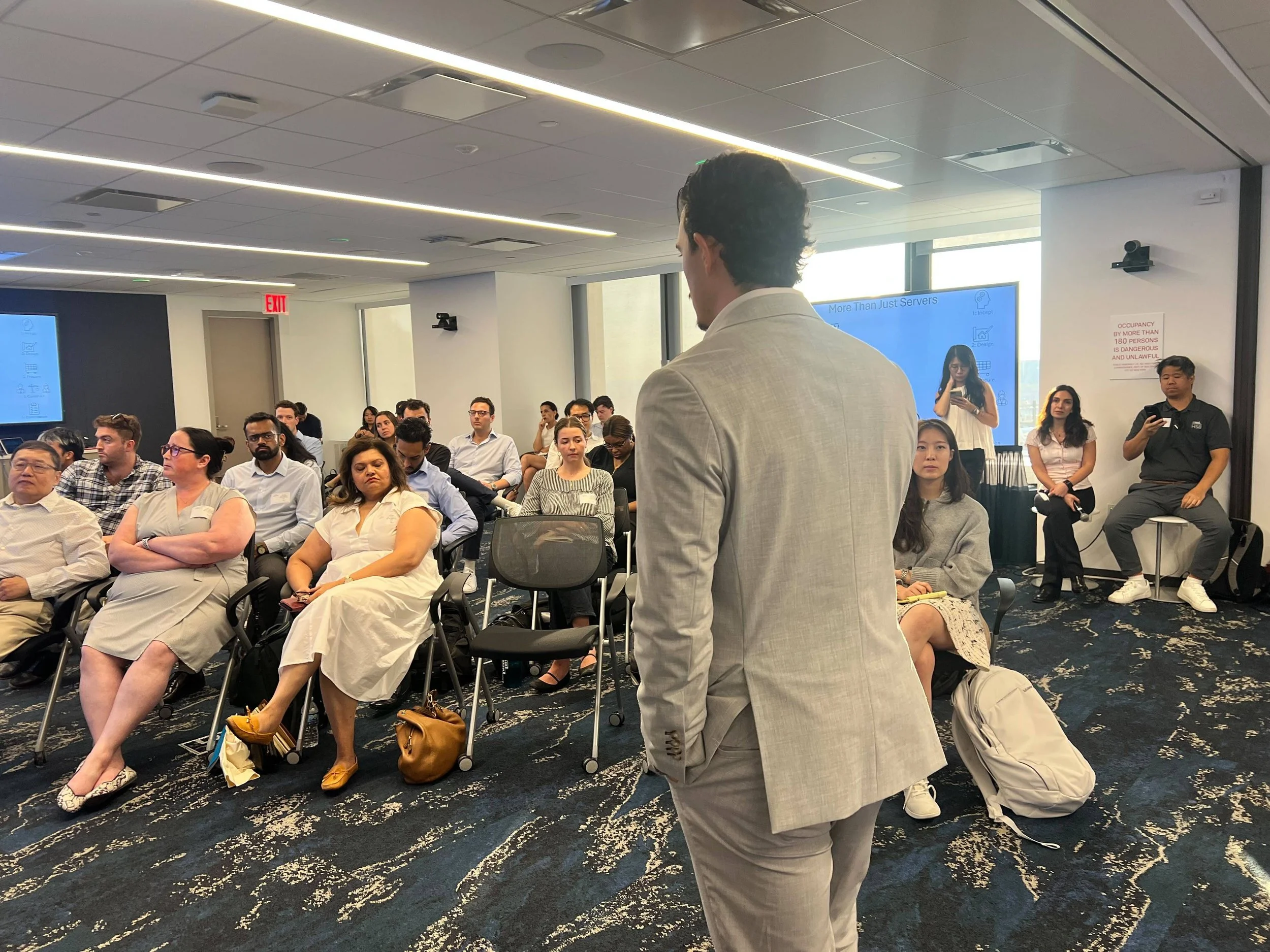 June 2026 - Data Centers 101 at S&P Global in New York City Office. The event featured industry experts James Gutman (S&P Global), Francis James (Florative AI), Josh Langevin (Exponent), Kayla Urquhart (The Energy Co-op), and Ozum Ozsaygili (S&P Glob