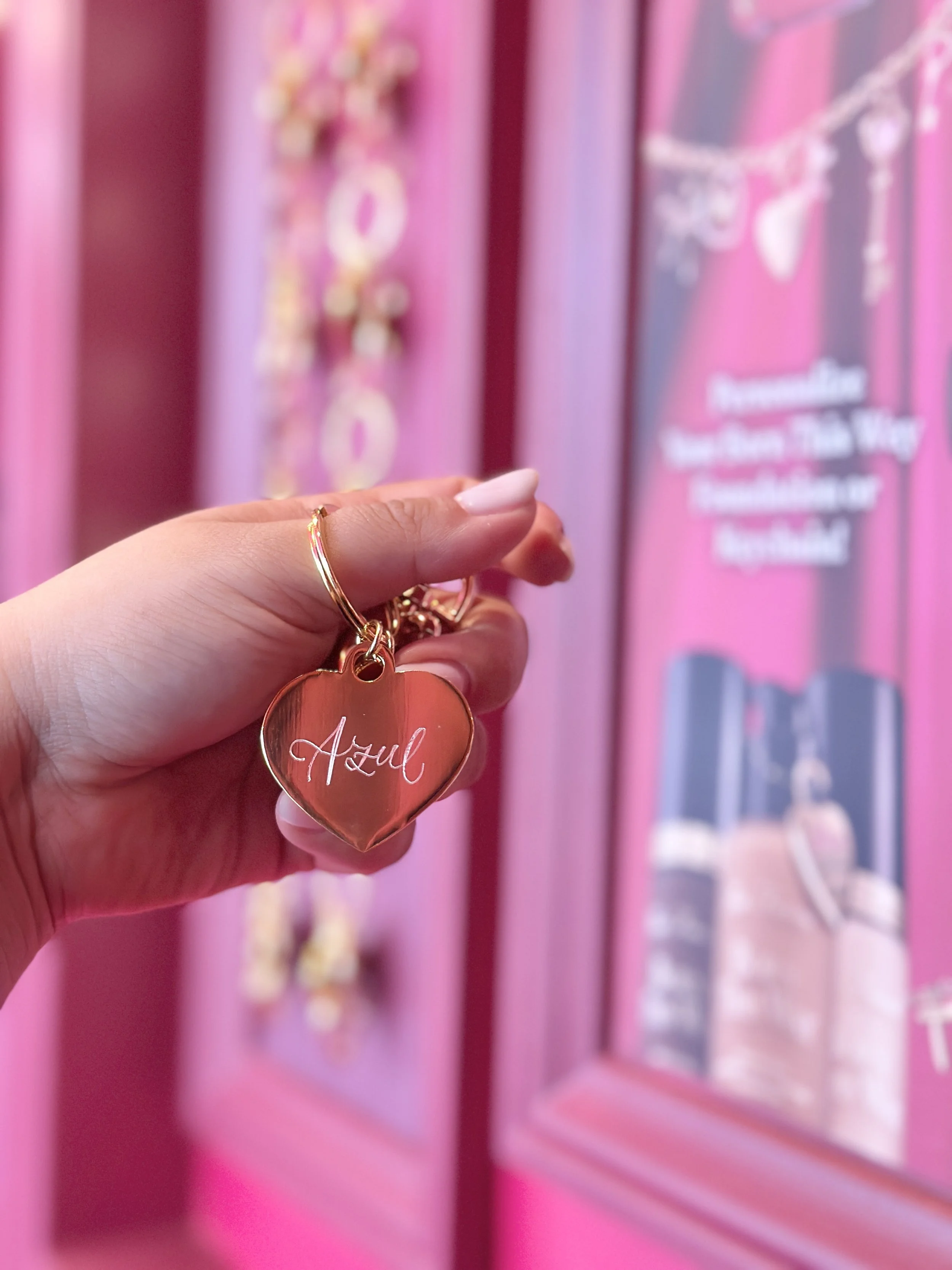 live calligraphy engraving on heart-shaped metal keychains4916.jpeg