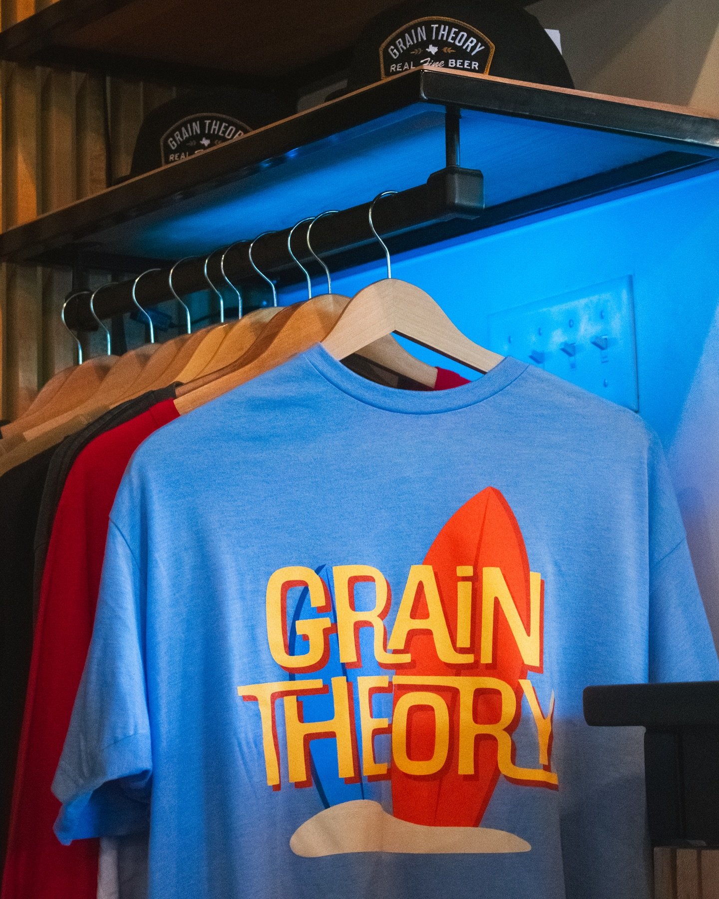 MERCH ALERT! Your closet&rsquo;s new favorite summer T-shirt has landed at the brewery 🍻

Come grab the official Grain Theory summer Tshirt that we launched at our Block 🎉 

Available for only a limited time! We&rsquo;re already sold out of sizes S