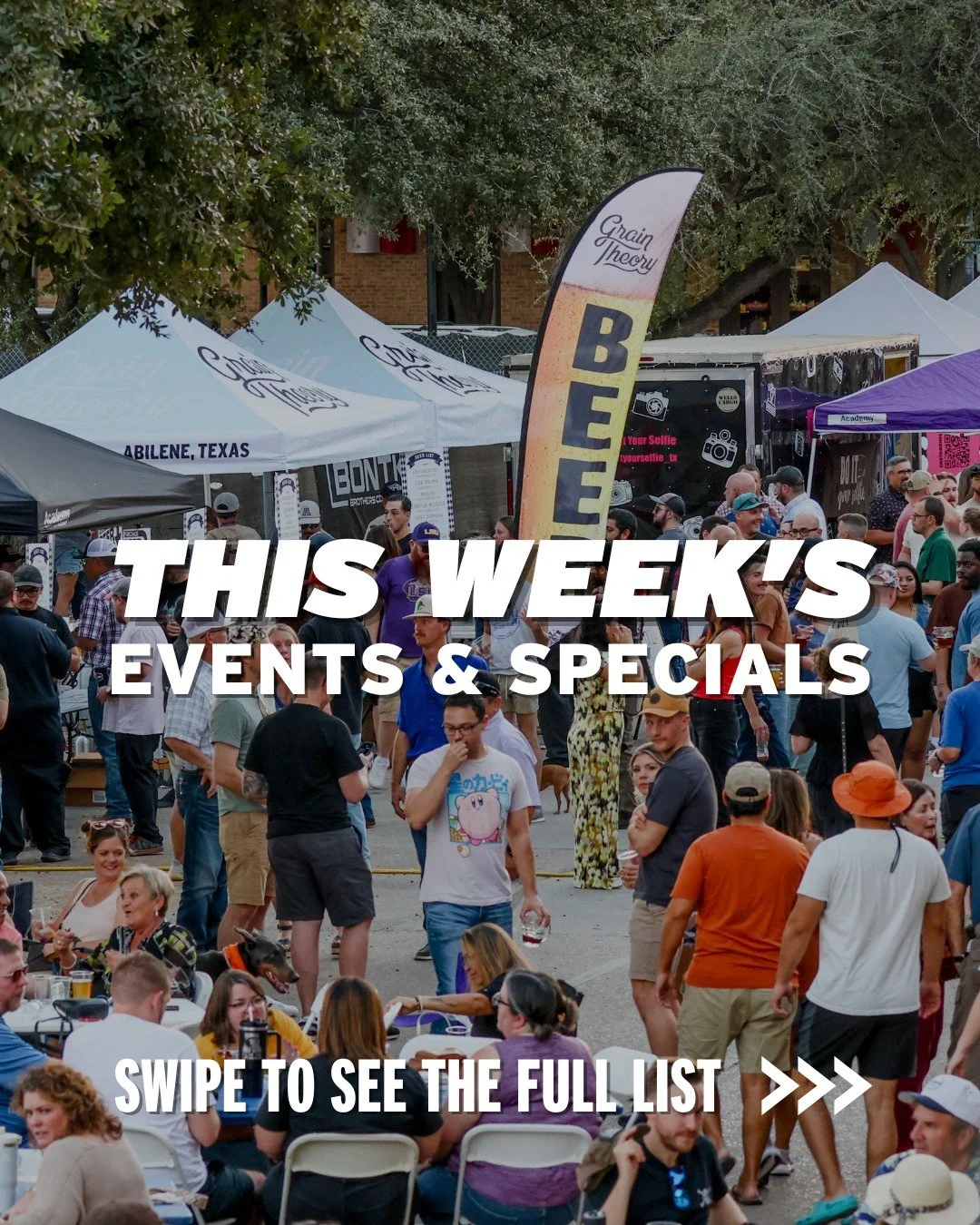 There&rsquo;s always something happening at Grain Theory! 🍻 From weekly specials to can&rsquo;t-miss events, here&rsquo;s what&rsquo;s pouring:

🎶 Mondays kick off with Music Bingo&mdash;complete with a live DJ, rotating themes, and prizes from 6&n