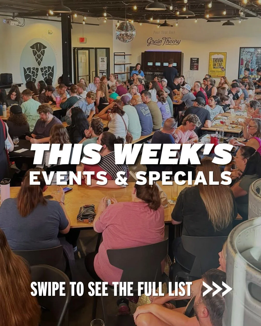 🍂 Spooky season’s in full swing at Grain Theory! 🎃
🎵 Music Bingo Monday is getting in the spine-chilling spirit! Join us for a Halloween-themed night of music, prizes, and good times from 6–9 PM.
🧠 Trivia is back! Test your knowledg