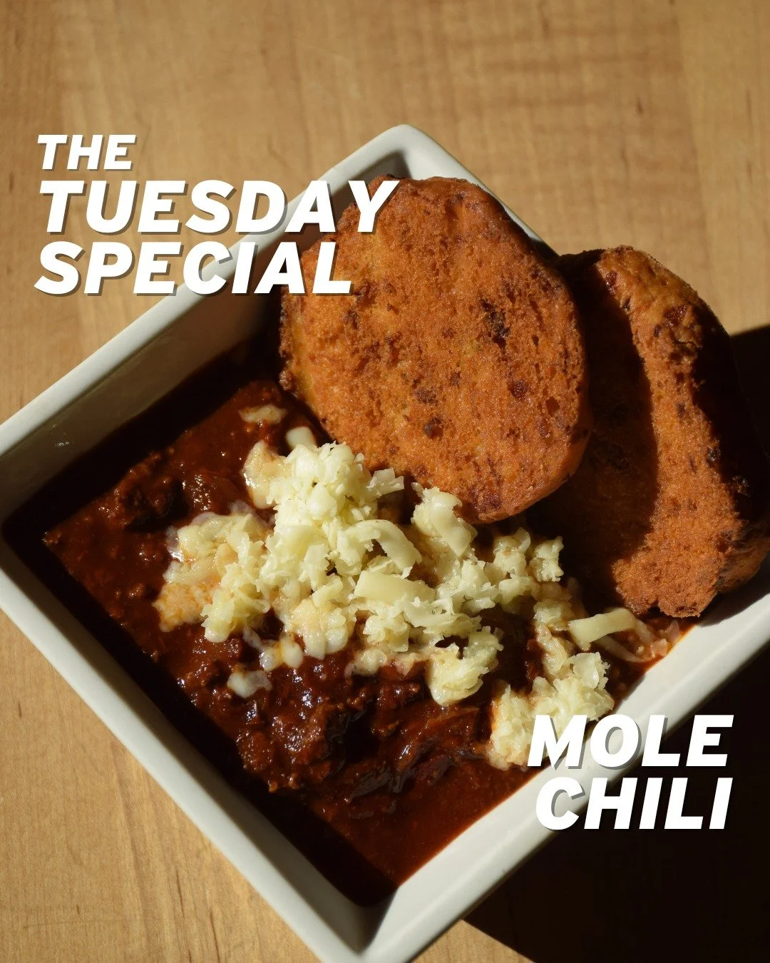 This one&rsquo;s meant to be taken seriously.

Our Mole Chili is built on chiles, cocoa, cinnamon, GT coffee, and our Duskmourn stout. It&rsquo;s dark, savory, and layered without being heavy. Finished with shredded manchego and a fried jalape&ntilde