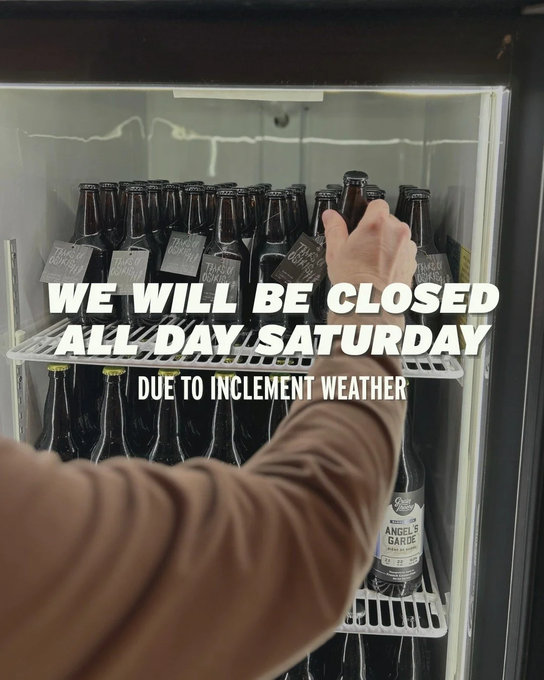Thanks to incoming winter weather, we&rsquo;ll be closed all day Saturday.

We&rsquo;ll be keeping an eye on things as the weekend unfolds, so check our stories for any updates to regular hours and the most up-to-date info.

That said: this is your s