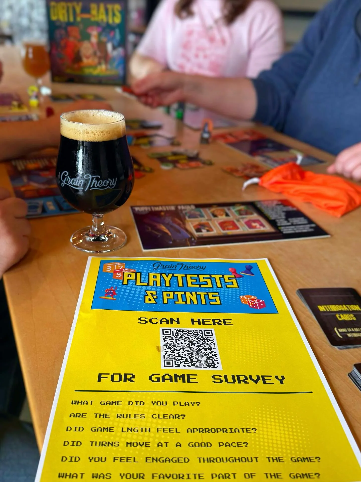 Are you ready for tomorrow? Become a beta tester for board games before they&rsquo;re released to the public! ⬇️

Join us for Playtests &amp; Pints where we will have game designers Reed Ambrose and John Dimauro in the brewery with some of their new 