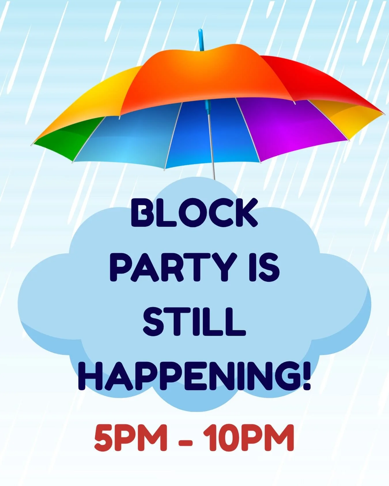 YES! The 5th Annual Grain Theory Downtown Block Party Beach Bash will continue! We&rsquo;ll see you 5pm - 10pm, the weather people say the sun WILL be out!