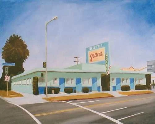 "grand motel", 1997, 30" x 36", oil on canvas