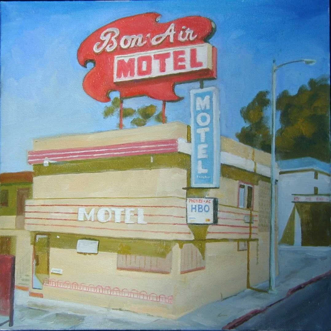 "Bon air motel", 1998, 12" x 12", Oil on canvas