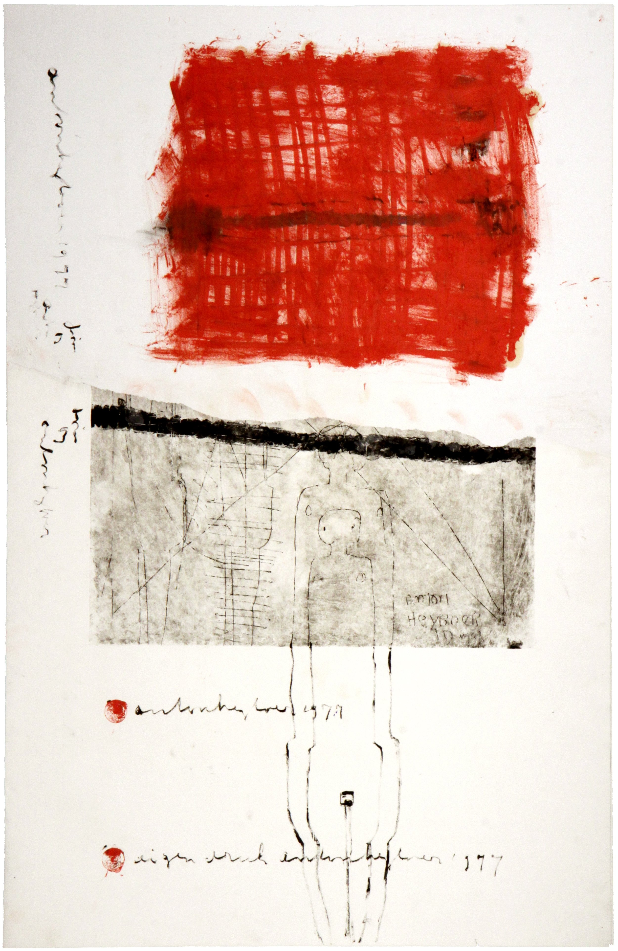 Anton Heyboer, Unity, 1977, Ets-collage op papier, 65 x 100 cm, collectie kunstenaar