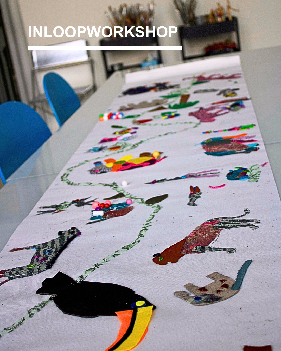 Inloopworkshop: ‘Mode-jungle’ – een meterslang wandkunstwerk