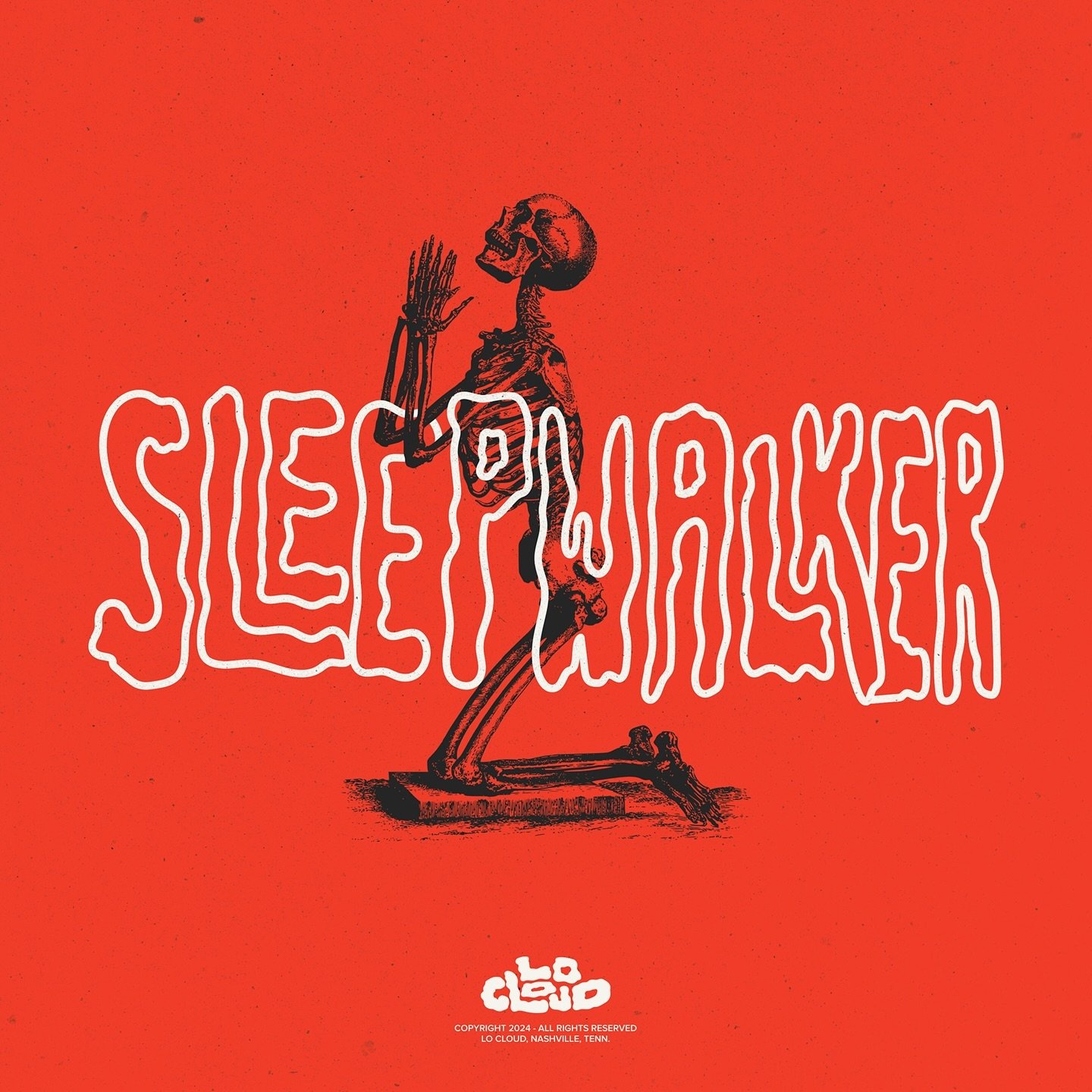 New cover art for &ldquo;Sleepwalker&rdquo; by @locloudmusic - out tomorrow! ☁️ 💀